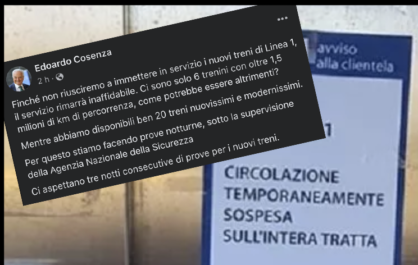 Il commento di Cosenza su Metro