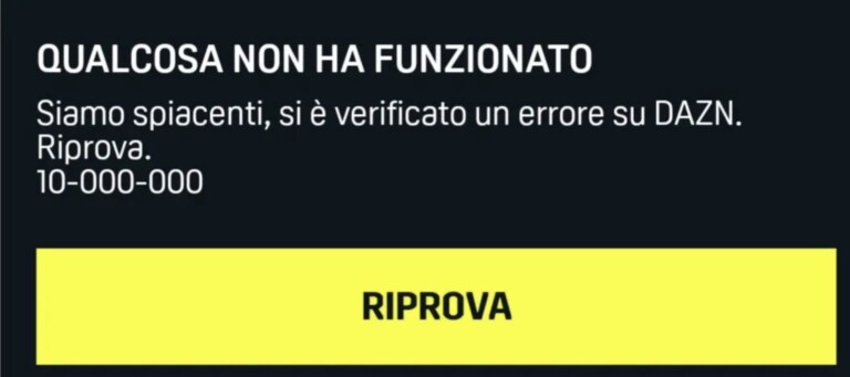 il messaggio di Dazn