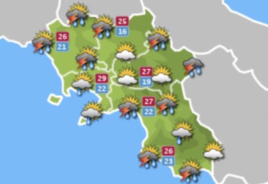 Meteo nuova allerta in Campania