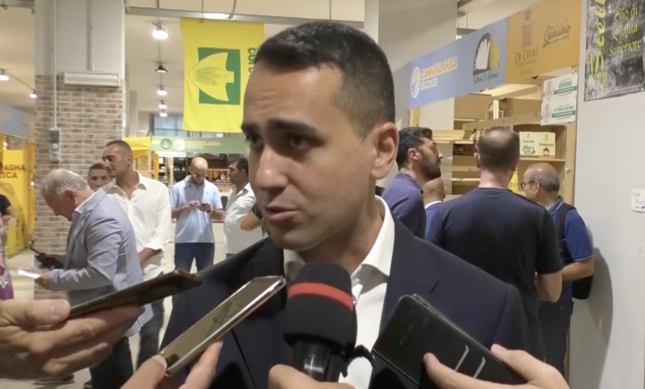 di maio su bollette e clima al mercatino di coldiretti