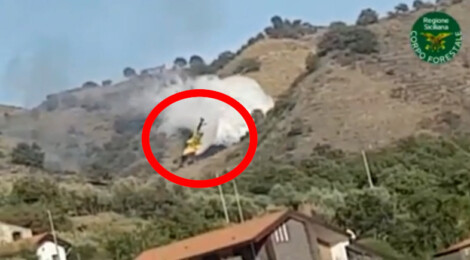 Canadair si schianta in Sicilia
