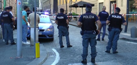 chiusa via verdi bomba zaino abbandonato