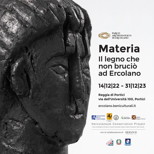 la Mostra ‘MATERIA - Il legno che non bruciò a Ercolano’, sarà visitabile dal 14 dicembre 2022 al 31 dicembre 2023