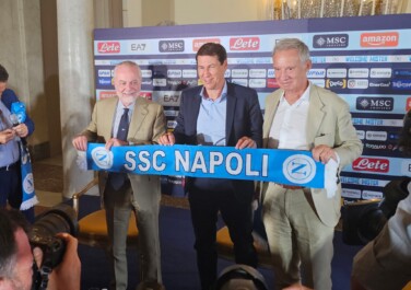 Garcia presentazione De Laurentiis Napoli