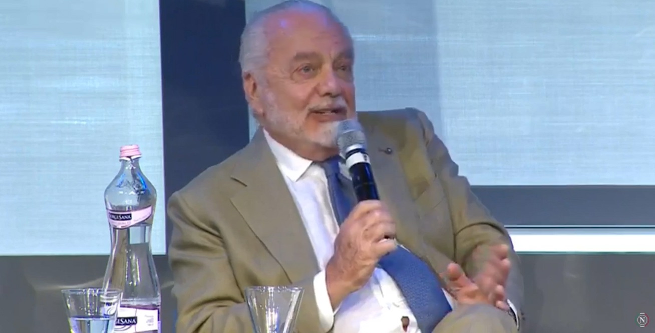 adl su giuntoli alla presentazione delle nuove maglie del napoli