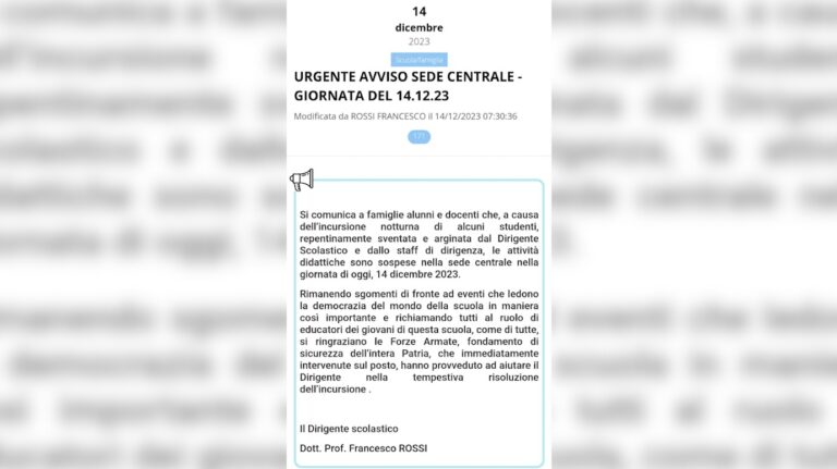 occupazione sventata a roma, il messaggio del dirigente