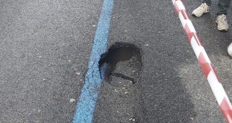 cedimento asfalto vomero via kerbaker