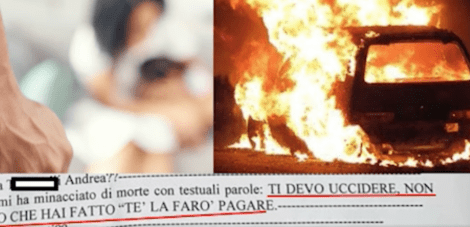 incendia auto della zia della sua ex