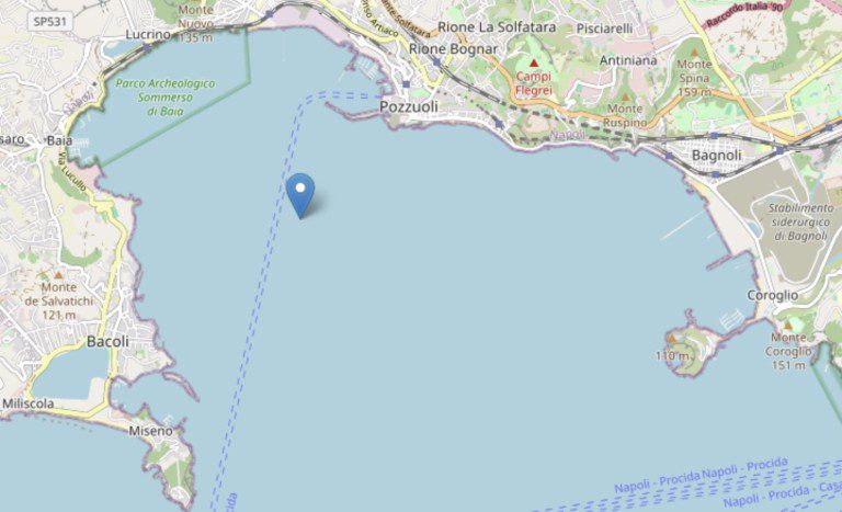 terremoto sciame sismico 3.9 gradi magnitudo campi flegrei pozzuoli