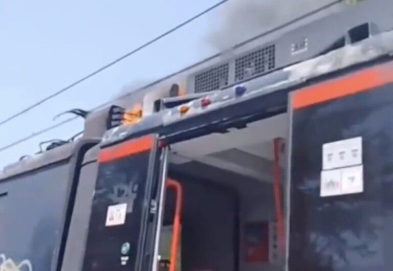 incendio treno eav video social