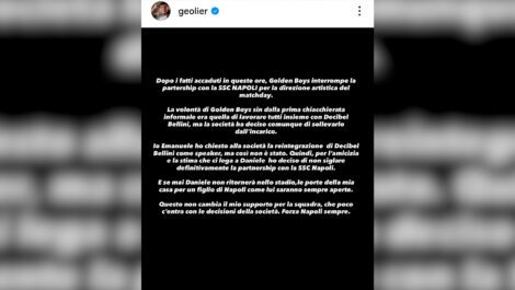 geolier golden boys post social ssc napoli stadio maradona