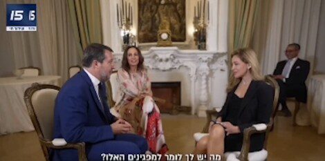 salvini intervista tv israele