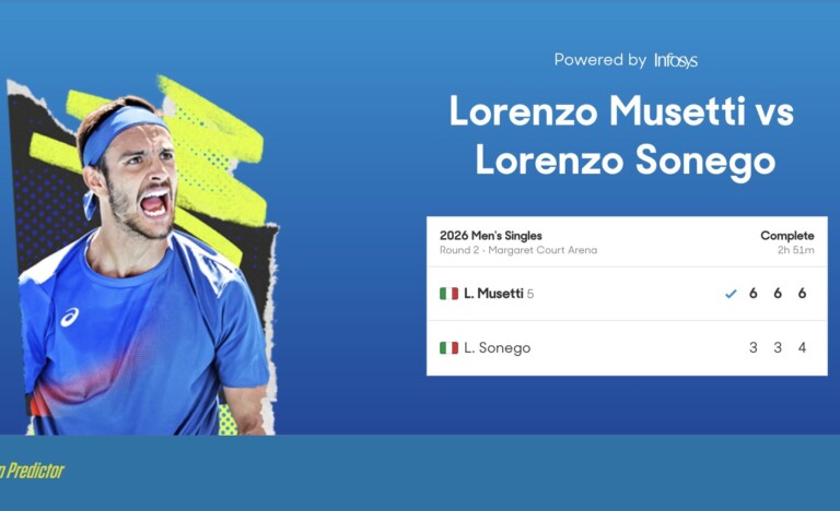 Musetti Sonego Tennis Sinner Australian