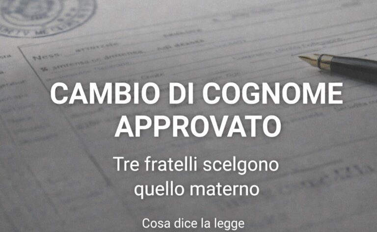 cambio cognome tre fratelli