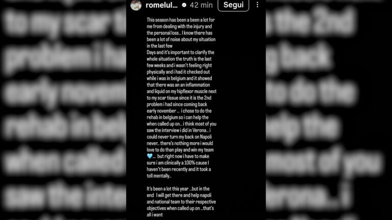 lukaku infortunio storia instagram