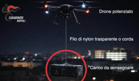 Droni groga carcere poggioreale